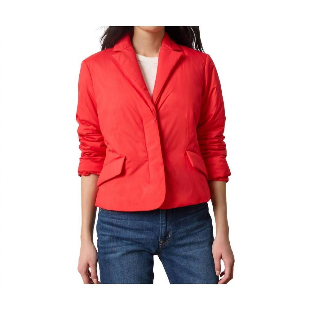 NEW LILLA P padded blazer in ruby